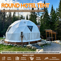 Dômes géodésiques de luxe pour le glamping en plein air, tentes en PVC, prix des maisons préfabriquées, hôtel-resort, camping, tente géodésique ronde à vendre