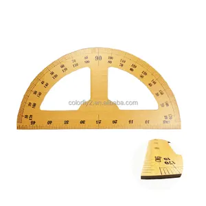 Professional School Math Wooden Ruler Semicircular Protractor