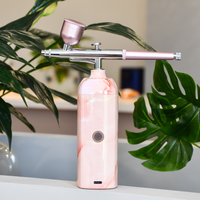 Kit aérographe professionnel sans fil rechargeable ABS à double action, vitesse réglable, haute pression, mini compresseur à gravité pour cheveux