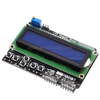 Módulo de Pantalla LCD 1602 con Teclado, LCD1602, para Arduino ATMEGA328 ATMEGA2560 Raspberry Pi UNO, Pantalla Azul