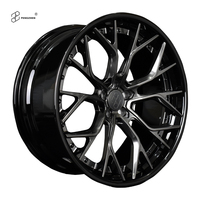 Pengzhen pelek mobil logam paduan penumpang dua potong, desain abu-abu hitam 5 Ruji 19-20 inci 5x112 untuk Audi RS7