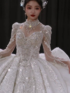 Luxury Bridal Gown High Waist Vintage Style <b>White</b> Beige Royal Design Lace Decoration Elegant <b>Wrap</b> - Product Image 3