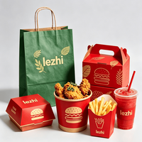 Solution personnalisée d'emballage écologique pour la restauration rapide |   Sacs en papier, boîtes à hamburgers, boîtes à emporter et gobelets avec logo