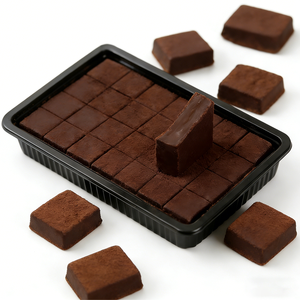 Chocolate Negro con Trufas en Caja de Regalo de 40g, Directo de Fábrica, Barra de Chocolate Negro Suave Halal con Polvo de Cacao - Product Image 1