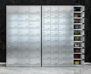 Modern Staff Kitchen <b>Steel</b> <b>Locker</b> 24-door Metal <b>Locker</b> Stainless <b>Steel</b> Dinner Plate Storage Cabinet - Product Image 4