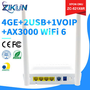 Zikun ZC-521X6R ban đầu (xpon onu) 4ge + 1VoIP + 2USB + ax3000 Wifi 6 + lưới bán Hot FTTH Mạng 12V Điện thiết bị sợi quang - Product Image 6