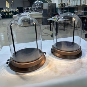 Sang Trọng Hoàn Toàn Lắp Ráp Sản Phẩm Hiển Thị Tủ LED Thắp Sáng Bệ Showcase Cong Acrylic Glass Vòng Hiển Thị Đứng - Product Image 2