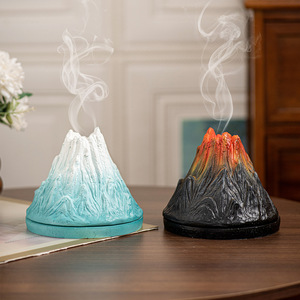 Porte-bougie conique en résine et fer, fait main, durable, décoratif, <span class=keywords><strong>volcan</strong></span>, cadeau arabe, diffuseur d'arômes, brûleur d'encens, encensoir - Product Image 2