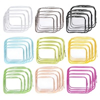 Sacoches de maquillage transparentes en PVC, pliables, légères, résistantes à l'eau, petite capacité, multicolores, à fermeture éclair, tendance - Grande Vente