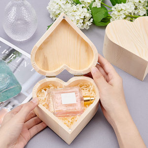 Gỗ Đính trung tâm gỗ hiển thị Hộp quà tặng hình trái tim hộp gỗ với sắt phát hiện cho crafting làm hộp đồ trang sức - Product Image 3