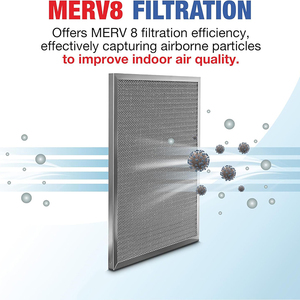 MERV 8 14x20x1 pré-filtre plissé lavable électrostatique en aluminium grillage AC HVAC four filtre à Air filtre à Air Permanent maison - Product Image 5