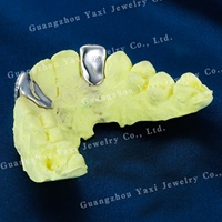 Grillz dentaire personnalisé en diamant VVS D taille brillant, en argent S925, or massif 14k 18k, style HipHop glacé, certifié par une tierce partie, micro-pavé