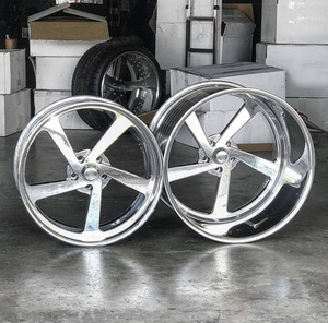 Cerchi in Lega Forgiati Personalizzati RCSR Deep Dish Argento Lavorato a Macchina, 2 Pezzi, <span class=keywords><strong>5</strong></span> Razze, Cerchioni Auto 18 24 26 Pollici, Ruote Aftermarket per Upgrade Auto - Product Image 5
