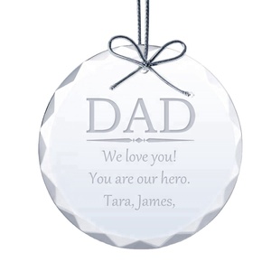 Ornamento in Cristallo a Goccia Personalizzato, Decorazione per Casa/Tempo Libero, Pendente in Vetro Trasparente - Product Image 1