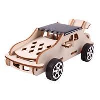 Coche de Juguete de Madera con Energía Solar para Niños y Estudiantes - Coche Deportivo Hecho a Mano