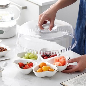 Plateau de service en céramique blanche écologique en <span class=keywords><strong>forme</strong></span> de cœur, plat pour plateau d'apéritif avec pics à nourriture - Product Image 6