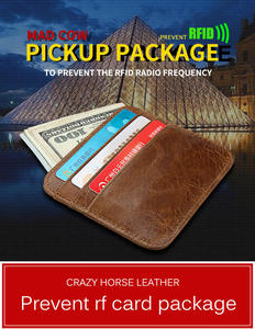 Andong <b>Card</b> Clip <b>Holder</b> <b>Wallet</b> <b>for</b> <b>Men</b> Genuine Cow Leather Slim Coin Purse <b>Wallets</b> RFID Blocking - Product Image 3