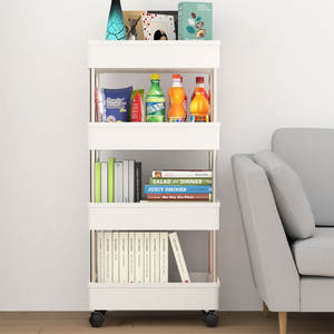 Duurzaam Plastic Opslagplank Met Wielontwerp En Kunststof-Kies Uit 2 Of 3 Of 4 Lagen Voor Maximale Opslag - Product Image 3