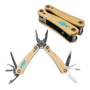 Pince coupante pliante multifonctionnelle en acier inoxydable avec logo personnalisé, manche en bambou et bois, pour usage domestique - Product Image 2