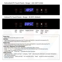 Chauffage électrique Luxe 6L Réchaud carré Hydraulique Couvercle en verre Acier inoxydable Buffet Serveurs Collection Ruban Or
