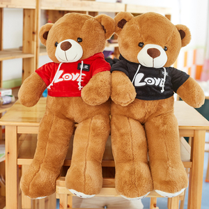 OEM de la fábrica de china de relleno de peluche de felpa con capucha sudadera tela oso juguetes para regalo - Product Image 3