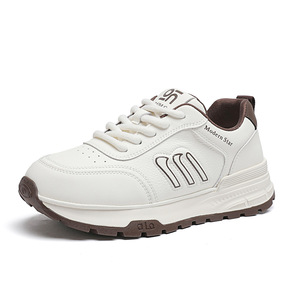 Nouvelles baskets décontractées et sportives pour femme, modèle printemps 2026, à semelle épaisse, blanches, avec lacets sur le devant, légères, style Dunks, polyvalentes, pour étudiantes, inspirées de Forrest Gump. - Product Image 5