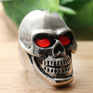 Skeleton <b>Skull</b> <b>Ring</b> Silver Men's Punk Jewelry Retro Style 27042 - Product Image 1