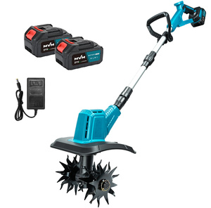 Motoculteur de jardin électrique sans fil Portable 21V 6 "largeur de travail 9" profondeur cultivateur d'économie de travail à haute efficacité pour jardin - Product Image 1