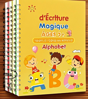 Carnet de dessin animé éducatif pour enfants-Journal de traçage de l'alphabet avec pages magiques réutilisables