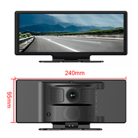 10.26 pouces 4k Dashcam caméra avec sans fil CarPlay Android AUTO multimédia Audio voiture Dvr caméra enregistreur vidéo moniteur