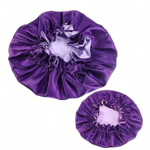 Ensembles Assortis Mère et Fille, Bonnets en Satin Personnalisables pour Dormir, en Soie pour Femme Musulmane - Product Image 4