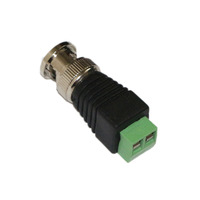Adaptateur BNC mâle vers borne à vis verte 2 broches, connecteur vidéo coaxial pour caméras de sécurité analogiques AHD CVI TVI CVBS