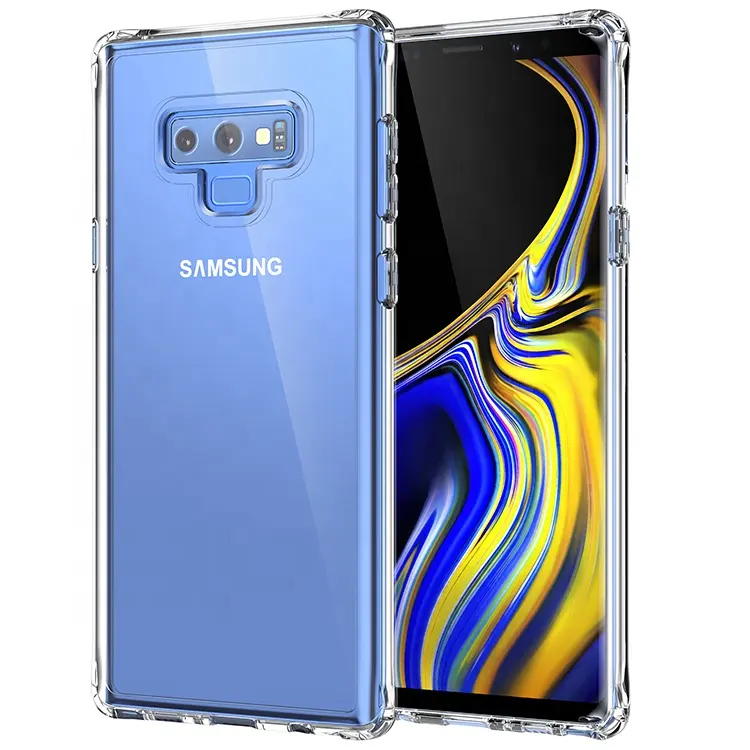 Lightweight 1.5mm tpu bumper acrylic hard back cover for Samsung galaxy note 9 phone case