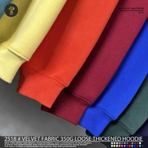 High Quality <b>Men's</b> Oversized Casual Tracksuits 350GSM Heavyweight Cotton Polyester Fleece Custom Logo Unisex <b>Hoodies</b> Sets - Product Image 6