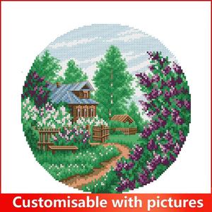 Kit <span class=keywords><strong>de</strong></span> Punto <span class=keywords><strong>de</strong></span> Cruz con Patrón HD, <span class=keywords><strong>Jardín</strong></span> <span class=keywords><strong>de</strong></span> Lirios, Tela <span class=keywords><strong>Aida</strong></span> Contada Impresa 16/14/11CT, Set <span class=keywords><strong>de</strong></span> Bordado a Mano DIY, Manualidades, Costura - Product Image 3