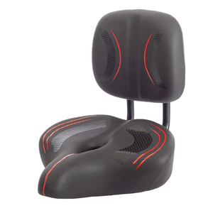 Selle de vélo large en cuir avec dossier pour passager de vélo électrique, selle de vélo surdimensionnée ventilée, simple, toutes saisons - Product Image 1