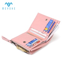 Dompet Kulit Domba Mewah Berkualitas Tinggi Buatan Pabrik Khusus untuk Wanita, Tas Modis dengan Kantong Koin Ber-resleting dan Fitur RFID Blocking