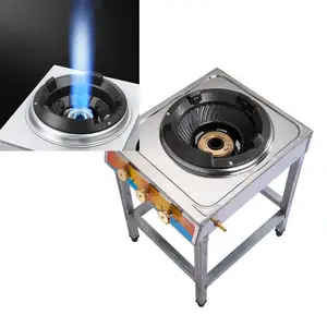 LONGNAN High Pressure Chinese Industry Commercial Single Cast Iron Gas Burner Wok Lpg Gas Stove 40Kw