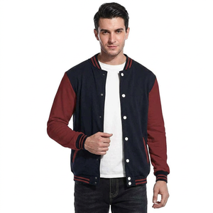 Custom Embroidery logo Unisex Loose Casual Varsity Sport <b>Baseball</b> <b>Jacket</b> Blank White College Baseballjacket <b>for</b> <b>men</b> - Product Image 1