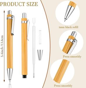 Stylo publicitaire personnalisé en bambou, gravure sur bois, impression de logo, matériau en bambou, stylo à bille écologique en bambou - Product Image 5
