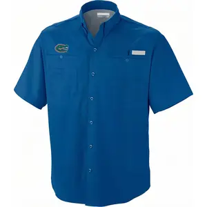 Fabrika doğrudan satış Anti UV hızlı kuru Columbia balıkçılık erkek gömlek düğme aşağı