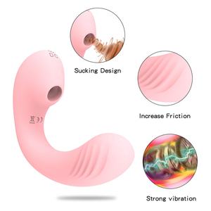المصنع الأصلي 2 في 1 غرام بقعة البظر مص هزاز مرن للمرأة المهبل البظر محفز ألعاب جنسية بائع - Product Image 3