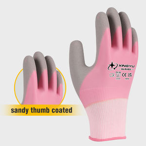15 गेज पॉलिएस्टर नायलॉन काम दस्ताने कस्टम रेतीले लेटेक्स लेटेक्स सुरक्षा अंगूठे गर्म बिक्री हार्डवेयर उपकरण हाथ हाथ हाथ की सुरक्षा - Product Image 2