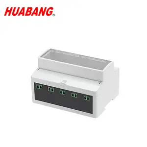 7P three phase 35mm din rail ABS anti flaming electric meter case enclosure bottom connection with top function terminal
