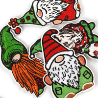 Emblema originale dell'adesivo del ricamo del fumetto Santa Claus serie Patch personalizzato natale vecchio uomo ricamo Patch