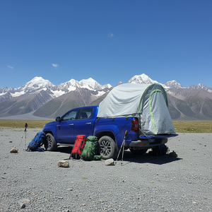 Carpa de <span class=keywords><strong>Techo</strong></span> Trasera para Camioneta, para Acampar y Pescar, Diseño <span class=keywords><strong>Plegable</strong></span> para 3-4 Personas, Camuflaje - Product Image 3