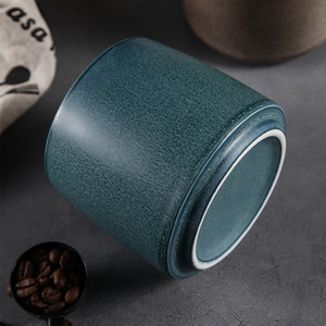 Cổ điển sinh thái thân thiện tùy chỉnh Cốc gốm phản ứng men cốc cà phê Retro sứ Mug <span class=keywords><strong>450ml</strong></span> 15 ounce với grip xử lý - Product Image 3