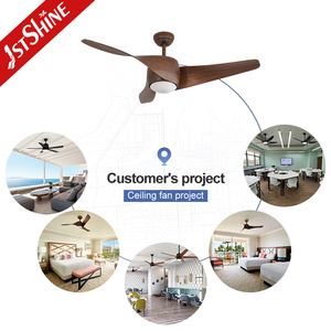 1stshine trang trí quạt trần với Đèn hạt gỗ lưỡi từ xa hoạt động 52 inch ánh sáng <span class=keywords><strong>Kit</strong></span> cho phòng khách phòng ngủ - Product Image 5
