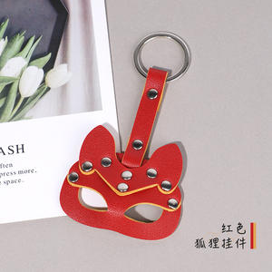 Venta al por mayor de juguetes eróticos personalizados llavero de cuero seguro zorro conejo máscara colgante para adultos fiesta regalo cinturón decoración Anime - Product Image 4