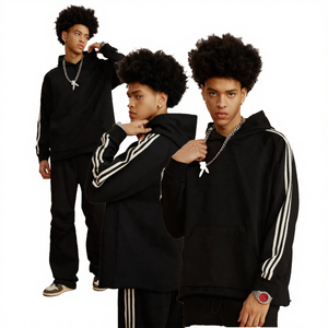 Sweat-shirts unisexes à capuche en coton épais de 440 g/m², coupe française, imprimés avec un logo, poids lourd, tissés, pour l'automne - Product Image 4